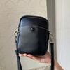 Cow Leather Women's Crossbody Bag Versatile Minimalist Shoulder Bag with Phe Slot Coin Pocket, Lightweight Everyday Essential