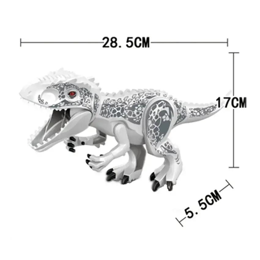 Jurassic Building Blocks World Dinosaurs Figures Bricks Baryonyx Tyrannosaurus Rex Indominus Rex I-Rex Assemble Kids Toys