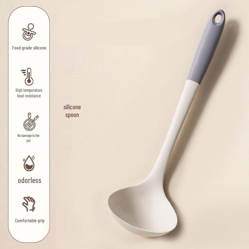 Baijie Food-Grade Silicone High-Temperature Soup Ladle