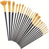 22/12/10 pcs Brush Set Plastic brush for acrylic, watercolor, oil painting for canvas, fabric and paper crafts painting supplies