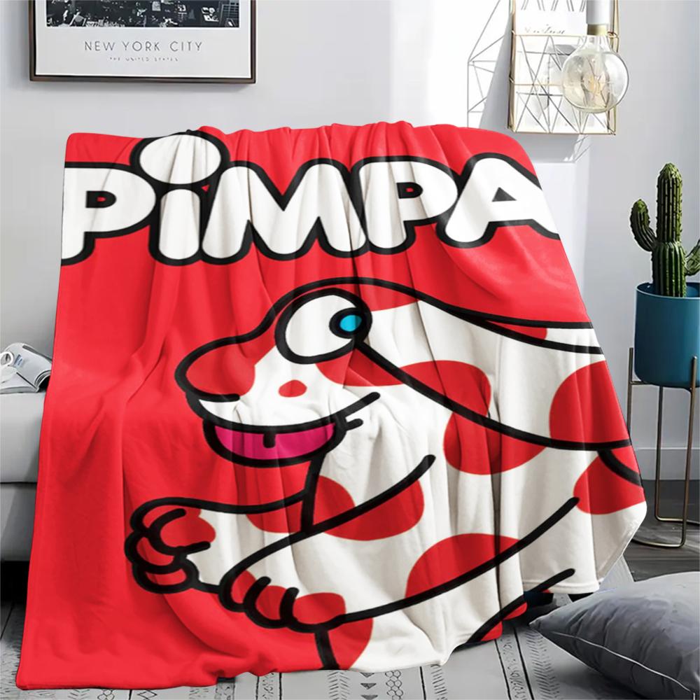 1 Stück Pimpa-Print Flanelldecke, Hohe Qualität, Bequem für alle Jahreszeiten, Heimdekoration, Wärme und Komfort, Perfekt für Weihnachtsgeschenke109