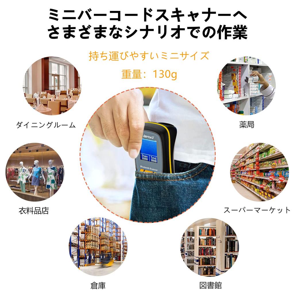 LENVII R777 Barcode Barcode USB Bluetooth Wireless QR Code Suitable for and More Scanner, 1D/2D Reader, Wired/Wireless, 2.4G Reader, Libraries,