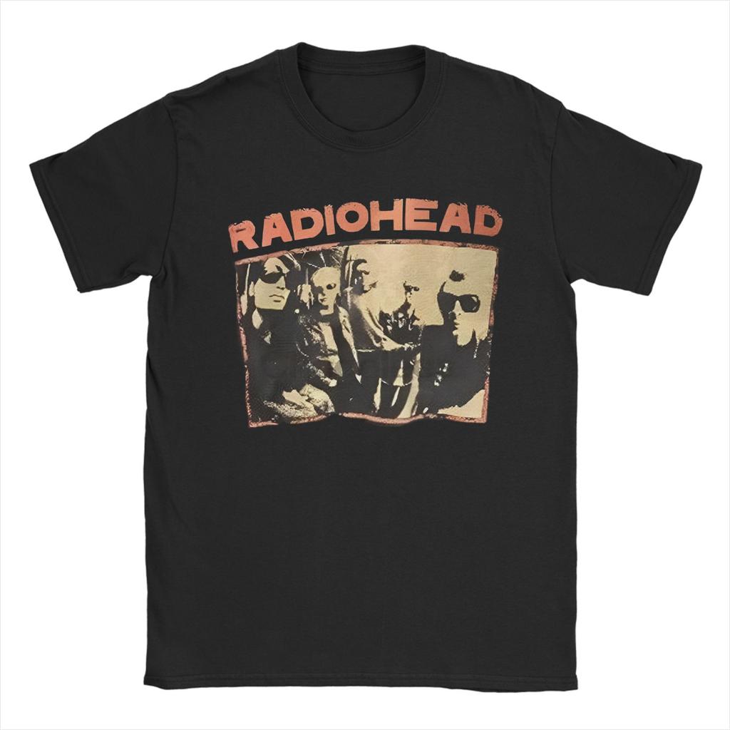 Radiohead Rock Vintage Hip Hop T Shirts Men Women Cotton Leisure T-Shirt Crewneck Tees Short Sleeve Clothes 4XL 5XL
