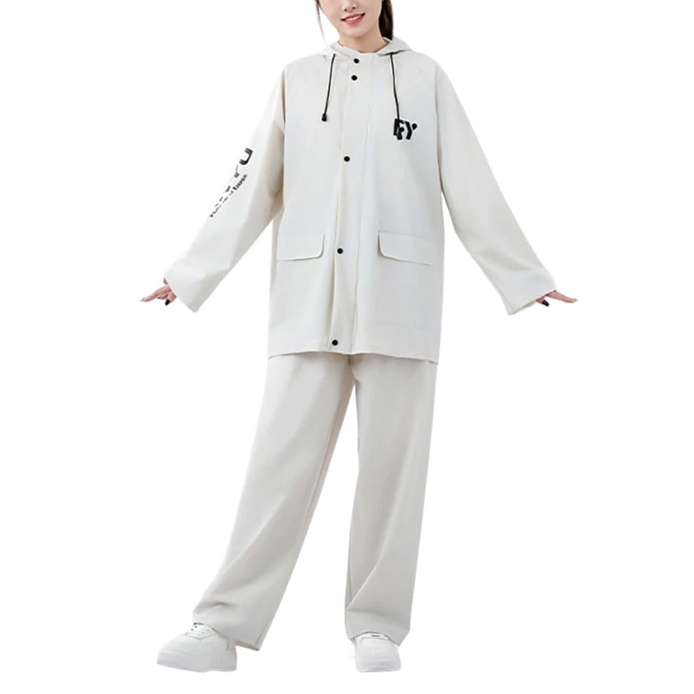 

Верх и Верх и Низ Дождь Гора Дождливый Тайфун [ANXIACWR] Дождевая одежда, Низ, Женский дождевик, Комплект, Велосипед, Водонепроницаемый, Легкий, Куртка, белый