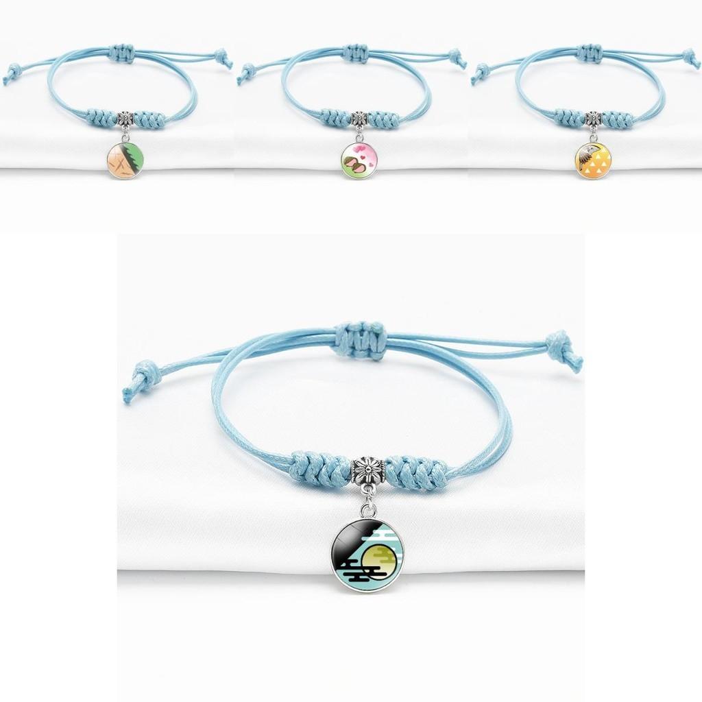 Superbe bracelet Demon Slayer Pierre du Temps Bleu Lac Design de Personnage d'Anime