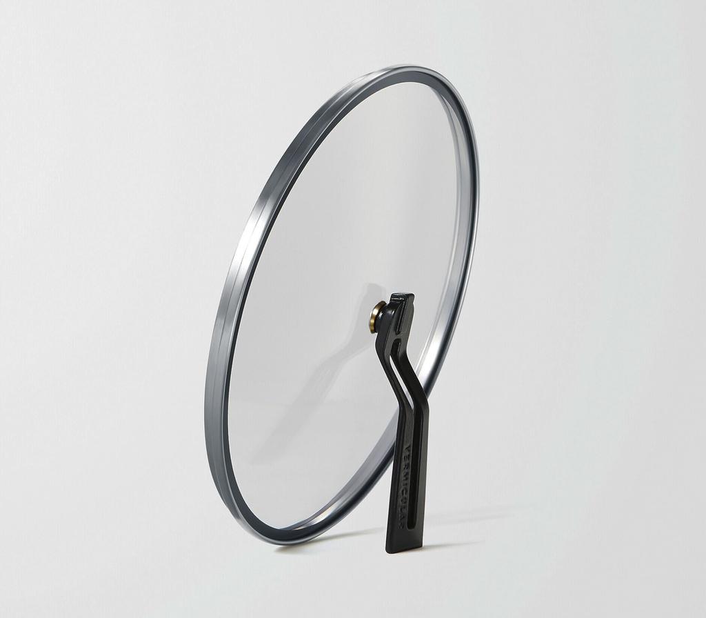 Vermicular Tigaie cu capac de sticlă dedicat 26 cm, ediție limitată neagră premium FL26-MBK-PB-L