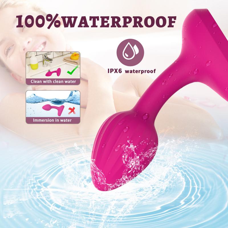 Vibrerende Butt Plug Prostata Massasjer Vibrator med fjernkontroll 10 vibrasjonsmoduser Silikon Oppladbar analplugg Sexleketøy for menn og kvinner