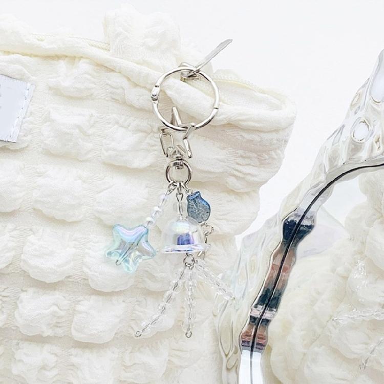Stylish Jellyfish Starfish Fish Beaded Keychain Charm With Acrylic Bag Pendant Keychain Keyring for Elegant Women