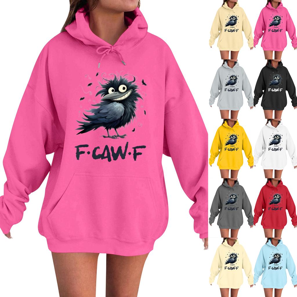 Women's Fashion Casual Long Sleeve Loose Printed Sweatshirt