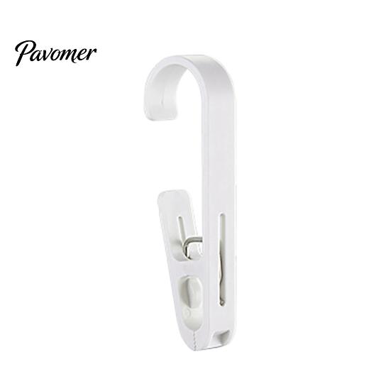 Home Organization Accessories Laundry Hook with Clip, Non-Drilling ABS Closet Organizer, Multi Purpose Plastic Clamps Durable Anti-slip Clothes
