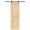 VidaXL Sliding Door and Hardware Kit 70x210 Cm Solid Pine 3332736