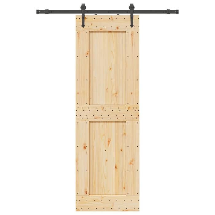 VidaXL Sliding Door and Hardware Kit 70x210 Cm Solid Pine 3332736