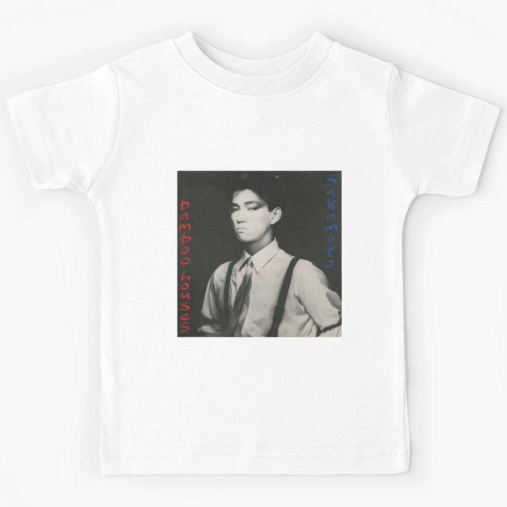 Improvisational Performance Freely Mixing Genres Ryuichi Sakamoto - Bamboo Houses Retro Vintage Kids T-Shirt 130