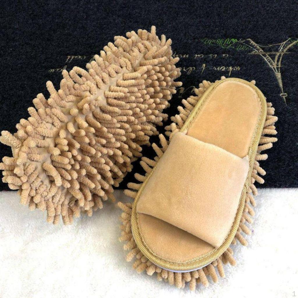 Open Toe Mop Slippers AntiScratch Detachable Sole Cleaning Quiet Washable Floor