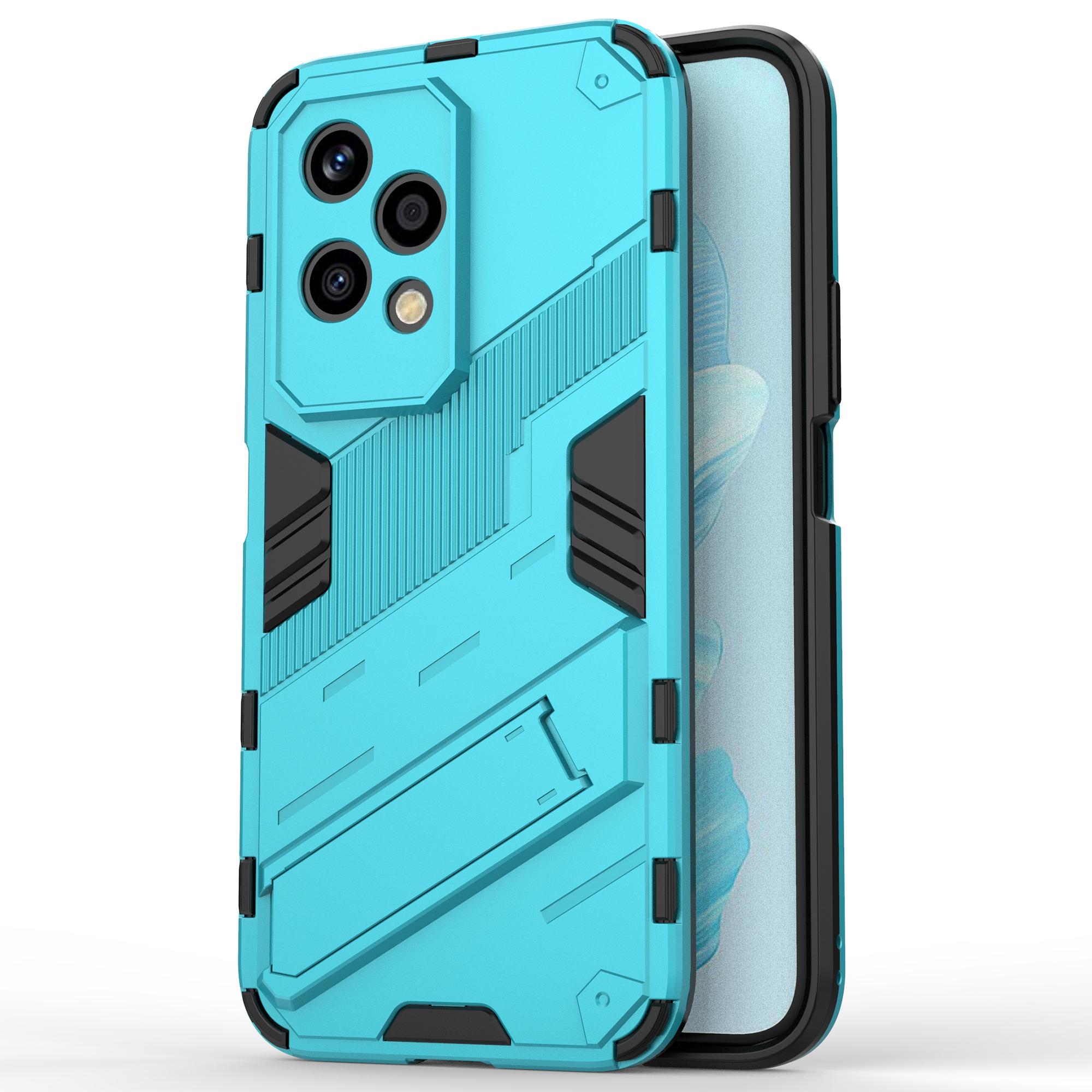

For Honor 200 Lite Case Shockproof PC+TPU Anti Scratch Phone Cover with Kickstand Baby Blue