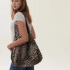 Leopard Twill Cotton Big Bag (Brown)