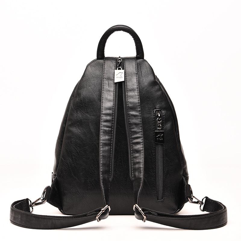 Women Leather Backpacks Vintage Female Shoulder Bag Sac Travel Ladies Bagpack School Bags