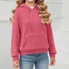 Children's Hooded Sweatshirt Teen Girls' Long-Sleeve Top Playful Sweater Lightweight Knitwear Fall/Winter Collection Winter Apparel