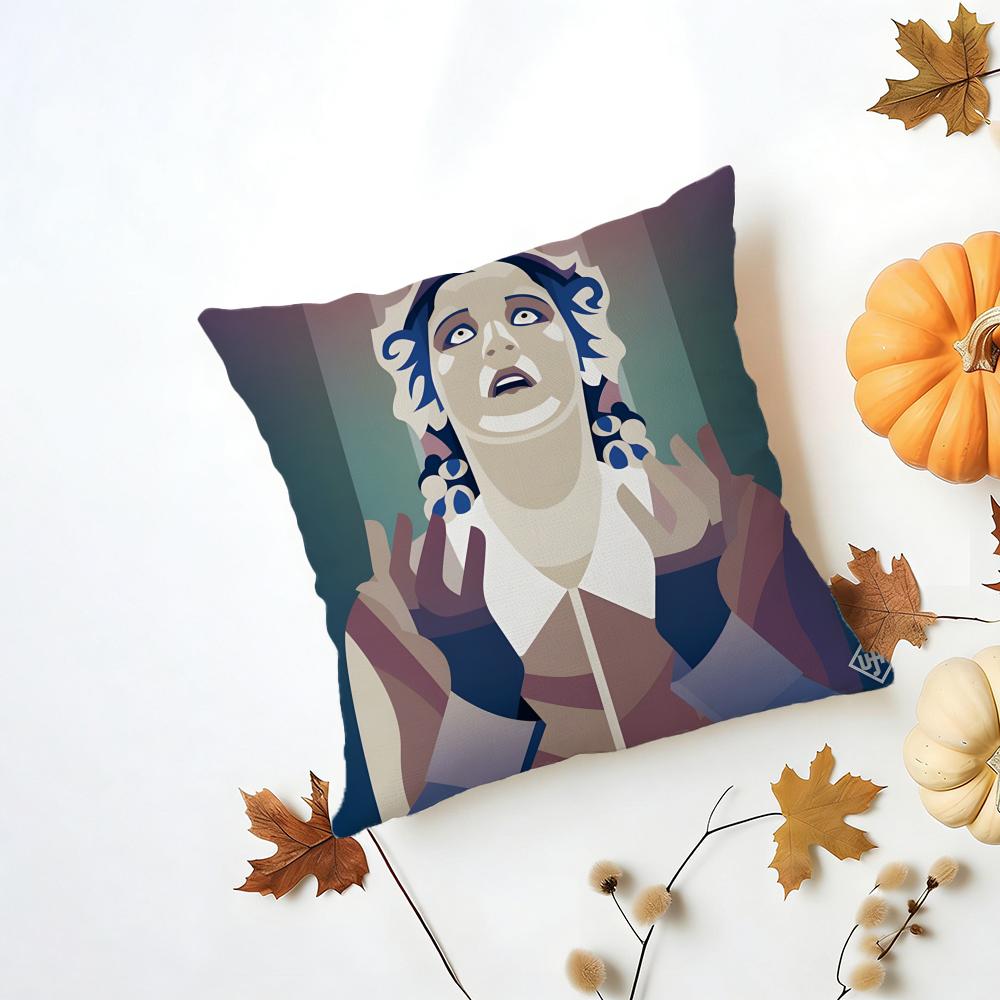 Film Classic M-Metropolis 1-1927 Cushion Cover Washable Linen Pillowcase Soft For Daily Sofa Bed Home Room Decor