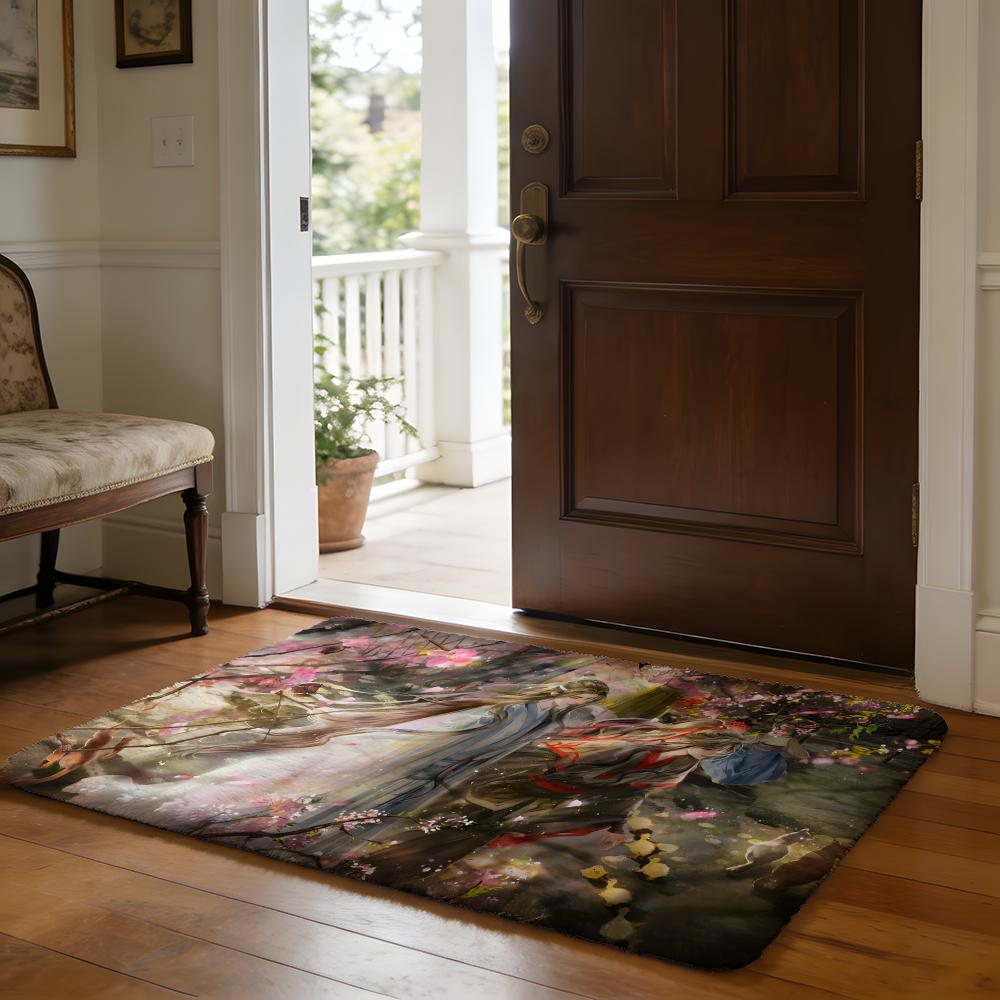 BL Anime MMoDaoZuShi Floor Mat Soft Flannel Absorbent Mat Non-Slip Rug Home Bedroom Bathroom