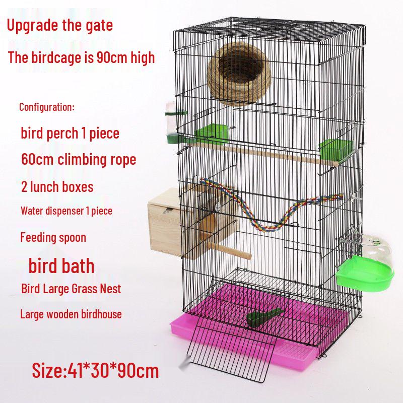 Large Parrot & Bird Cage for Budgies, Peonies, Wrens, Starlings & More