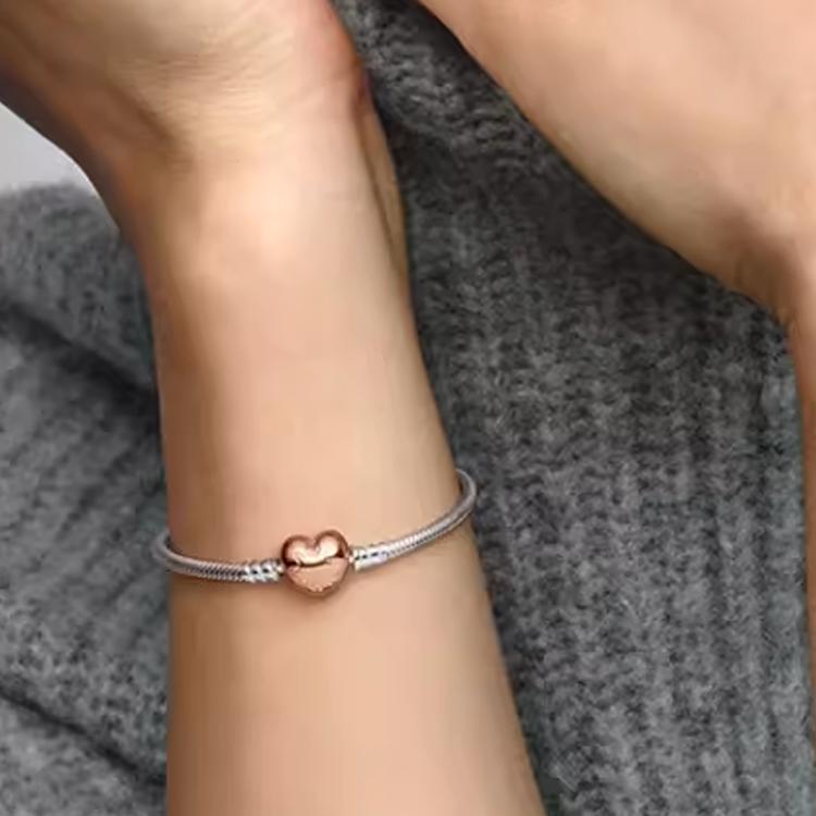Pandora Moments Heart Clasp Bracelet Women bracelet Silver Gold 580719
