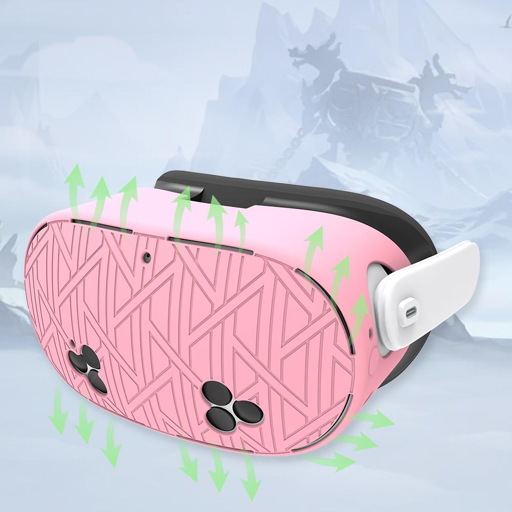 Silicone VR Headset Cover Breathable VR Skin Case Anti-Fall Dustproof Case for Meta Quest 3S VR Accessories