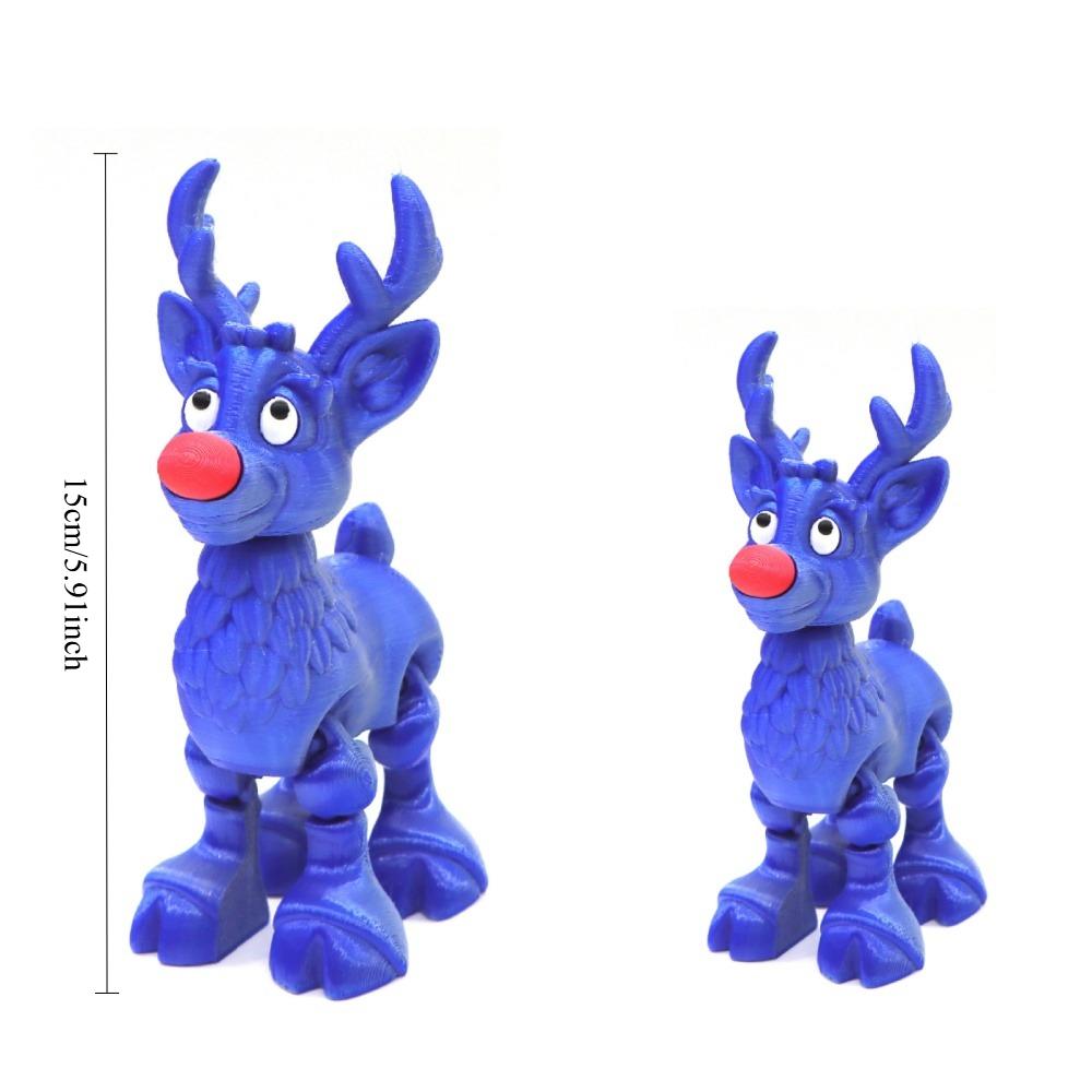 Festive Reindeer Sculpture Christmas Elk Ornament Sleigh Deer Statue For Home Tabletop Decor And Holiday Party Gift