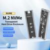 Xiaomi Transparent M.2 NVME SSD Enclosure Case M-KEY External Hard Drive Box USB C Interface Support NVME Protocol Laptop Tablet PC