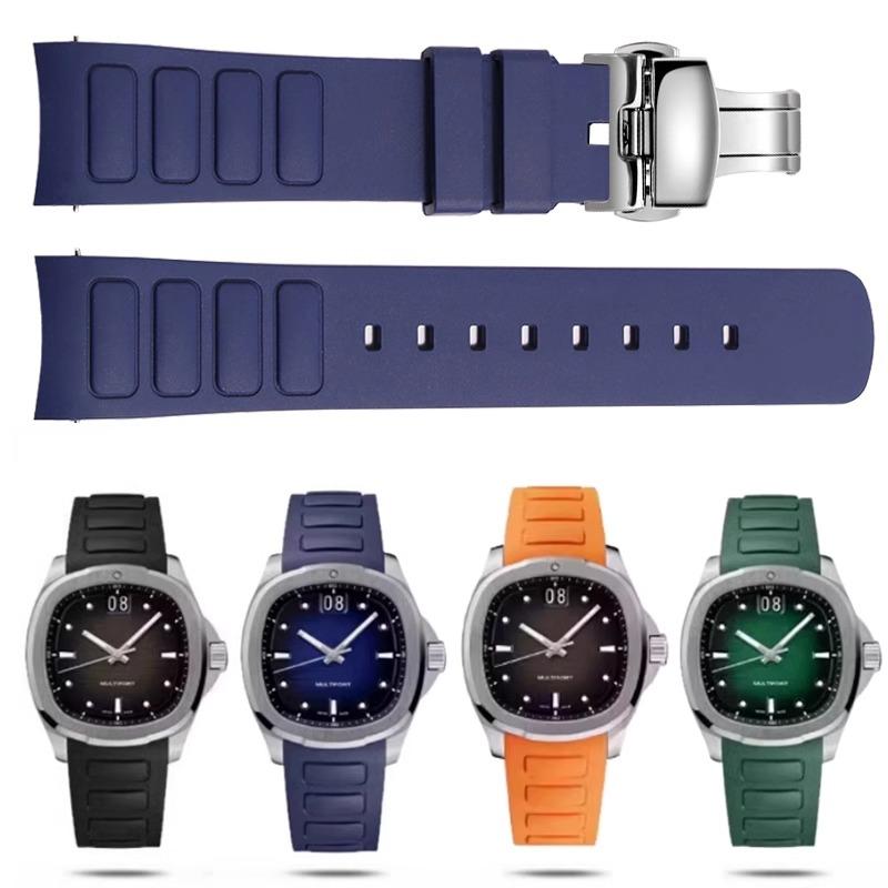 For Mido Multifort TV M049.526 Waterproof Rubber Watch Strap 22mm M049 Curved Interface Silicone Watch Accessories Watchband