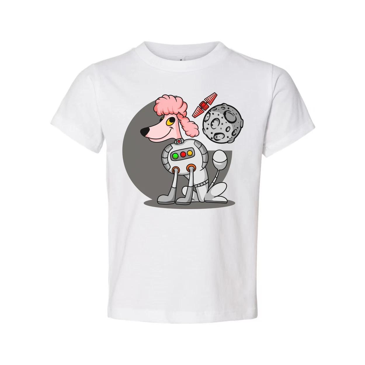 Space Animals Astronaut Dog Cartoon Graphic Tee For Adults And Teens Unisex Spac S