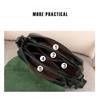 The New European and American Style Clamshell PU Leather Underarm Messenger Pillow Boston Large-capacity Female Bag One-shoulder Portable Diagonal Bag