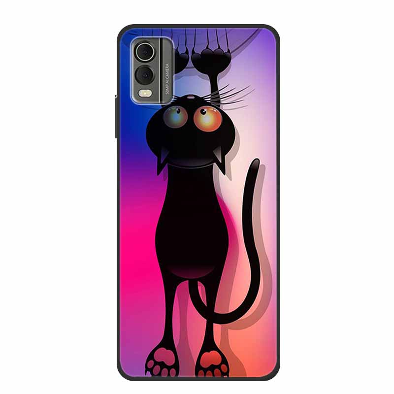Pentru husă Nokia C32 6,5" Husă spate din silicon moale TPU de lux Carcase pentru telefon pentru NokiaC32 Protector drăguț Rezistent la șocuri Flori Capa