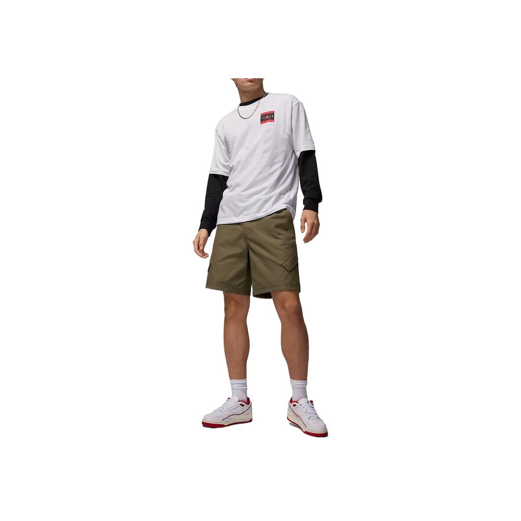 Jordan Comfortable Versatile Fashionable Trendy Fitted Drop Shoulder Short Sleeve T-Shirt Men Tops IF5619-100