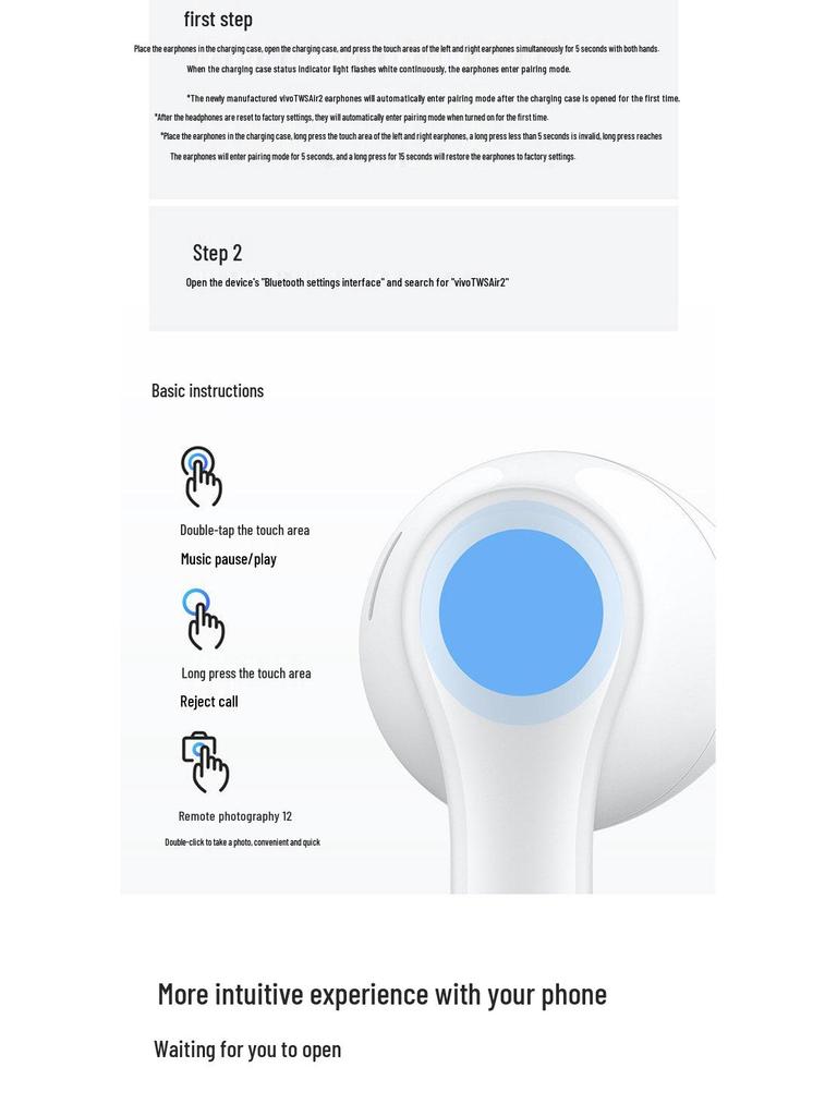 2025 New Model Wireless Bluetooth Earphones - Semi-in-ear, Noise Reduction, Extended Battery Life