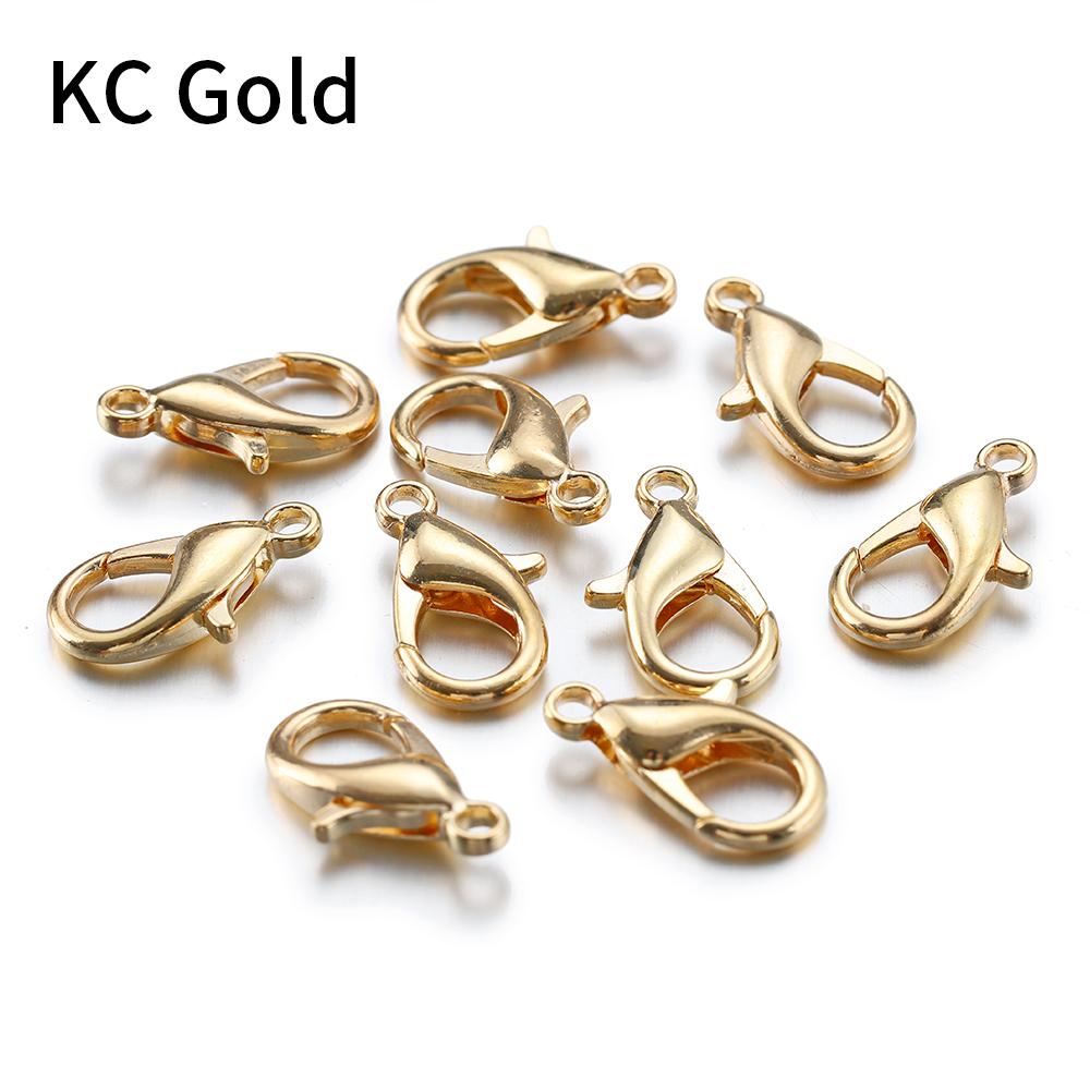 100pcs 10-18mm Carabiner Clasps for Jewelry Making Components DIY Lobster Clasp Bracelet Necklace Hooks Chain Closure Keychain