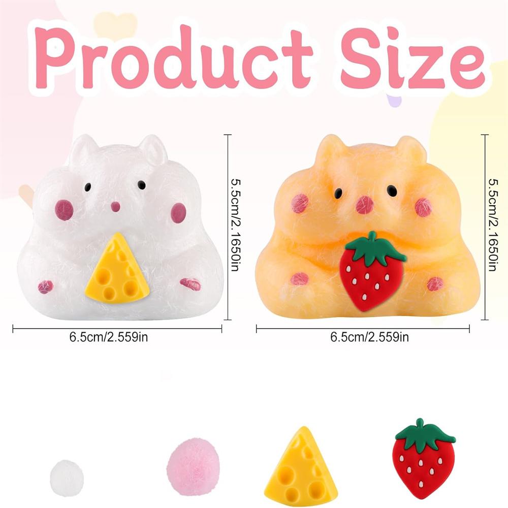 Taba Squishy Handmade Hamster Squeeze Toys Stress Relief Squishies Fidget Toys for Kids Party Favors Decompression Venting Toys