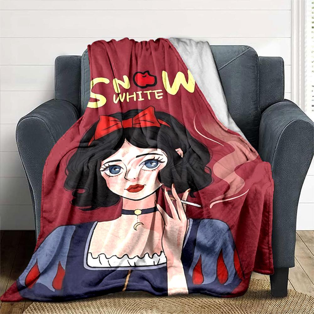 1pc Snow White Soft Warm Throw Blanket Nap Blanket For Couch Sofa Office Bed Camping Travel,Comfortable, Warm1026