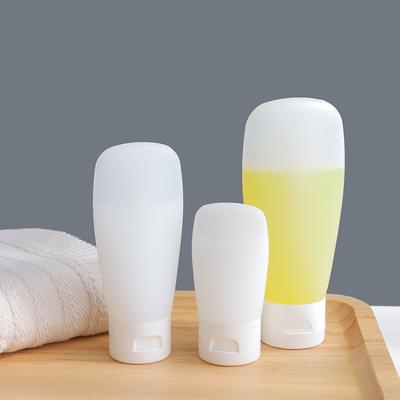 Distributeur portable à presser, presse de voyage, nettoyant pour le visage, gel douche, shampoing, ensemble de bouteilles souples en plastique