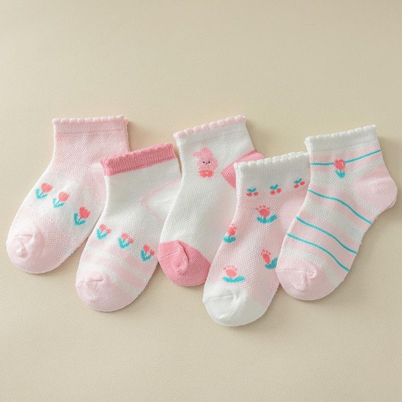 Breathable Cotton Mesh Summer Socks for Kids
