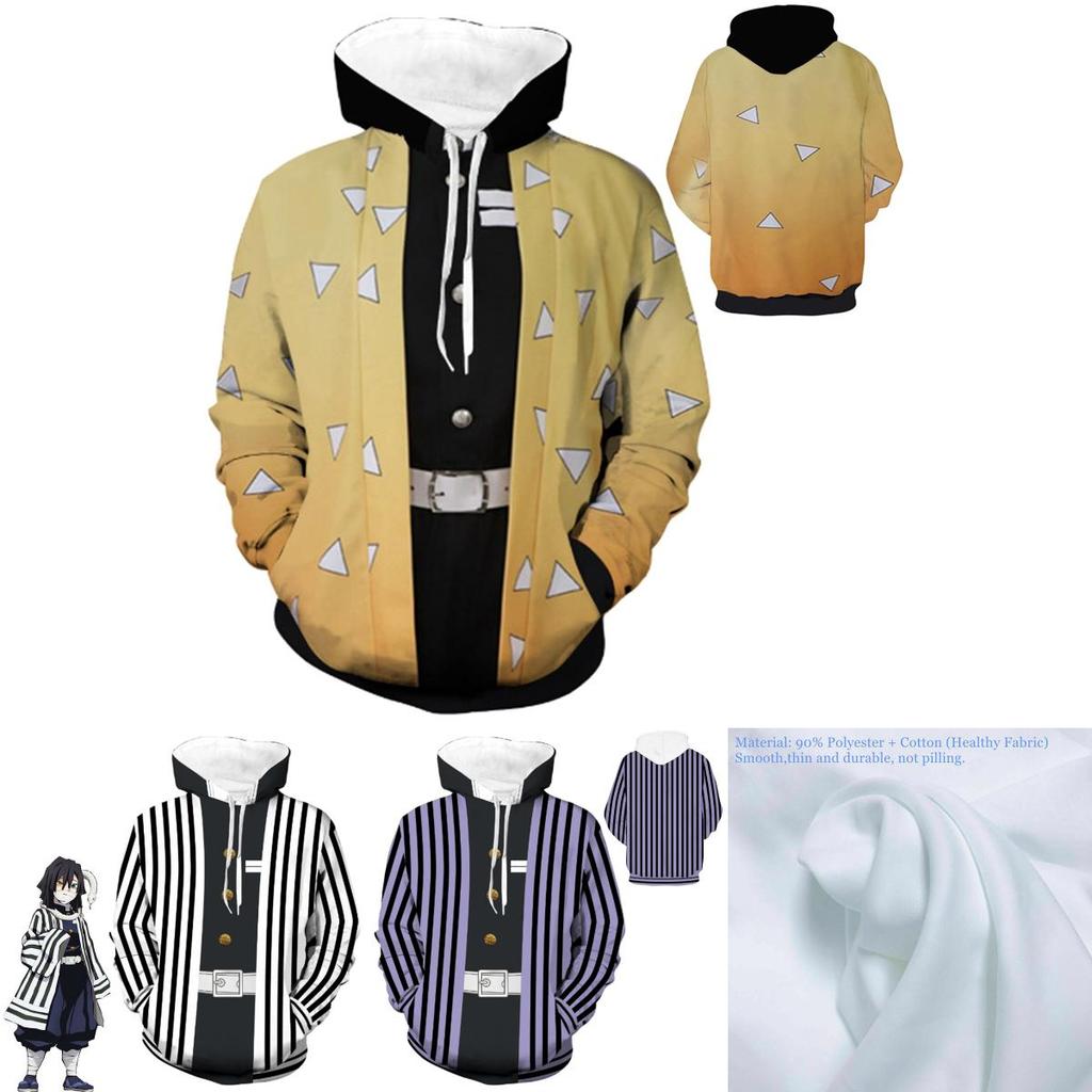 Slayer Kimetsu No Yaiba 3d Hoodie Sweatshirt With Comfortable Soft Material**