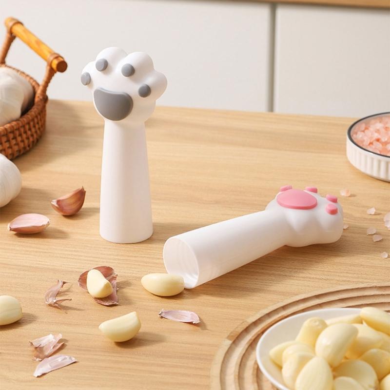 Outil Rapide Éplucheur d'Ail Avec Forme Griffe de Chat Rouleau à Éplucher Polyvalent Pour Noix Cacahuète Gadget de Cuisine