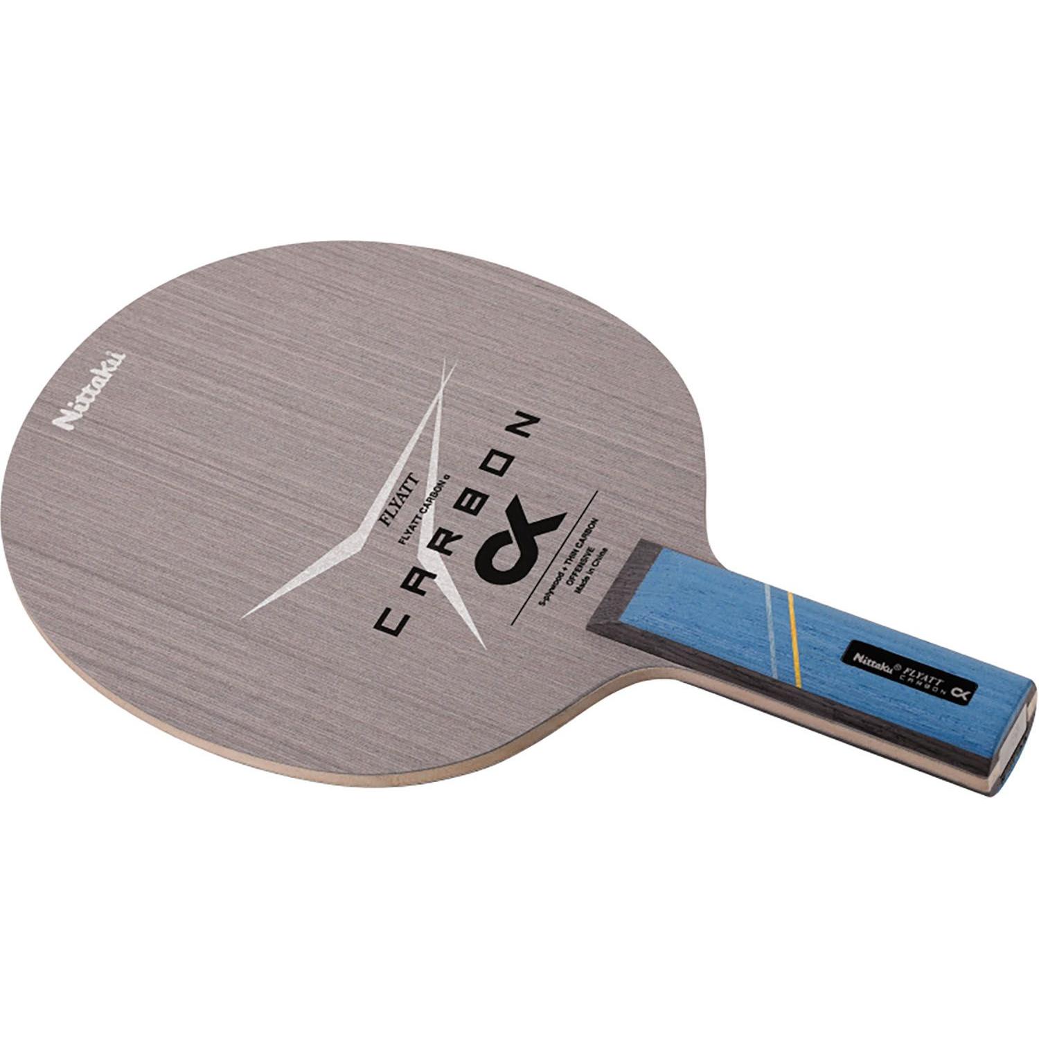 Used Nittaku Table Tennis Fly At Carbon ST Racket Carbon Lightweight Design Stability Easy to Handle Easy to Shake off Practice Match School Class