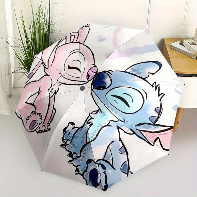 

1pc Lilo Stitch Automatic Folding Umbrella: Compact 8 Bone Design Cartoon Outdoor Travel Companion, Business Umbrella, Christmas Valentine s