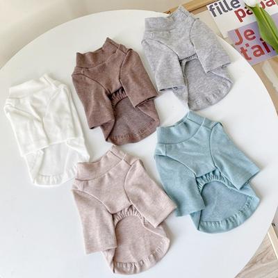 Köpek Gömleği Evcil Hayvan Yavru Köpek Giysileri Nefes Alabilen Köpek Alt Gömlek Moda Kedi Kazakları Sevimli Düz Evcil Hayvan Sweatshirt Chihuahua Köpek Giysileri