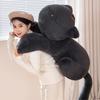 Black Cat Plush Pillow Soft Stuffed Lying Cat Cushion Cute Sleeping Cat Design Lovely Birthday Gift Idea For Cat Lovers