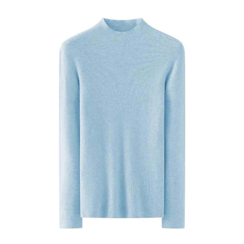 Premium Women's Slim-Fit Cashmere Half-High Neck Sweater - Custom Pantone Colors Available