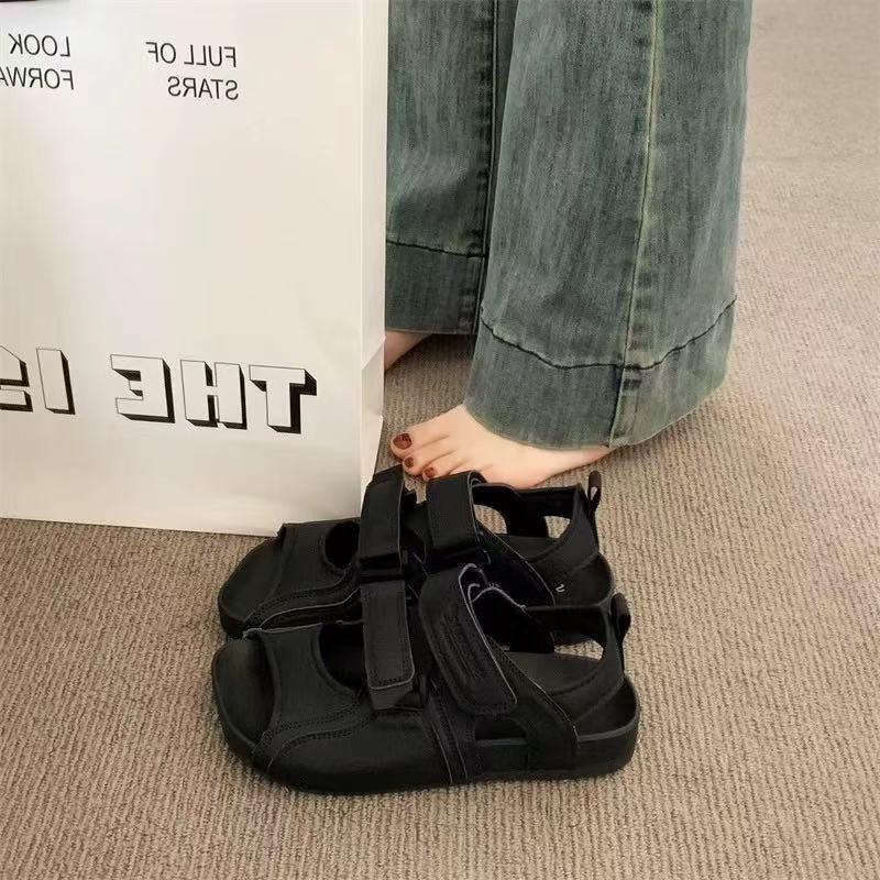 

Sports sandals women s summer outer wear new with skirts versatile not tired feet casual beach shoes 35 чёрный