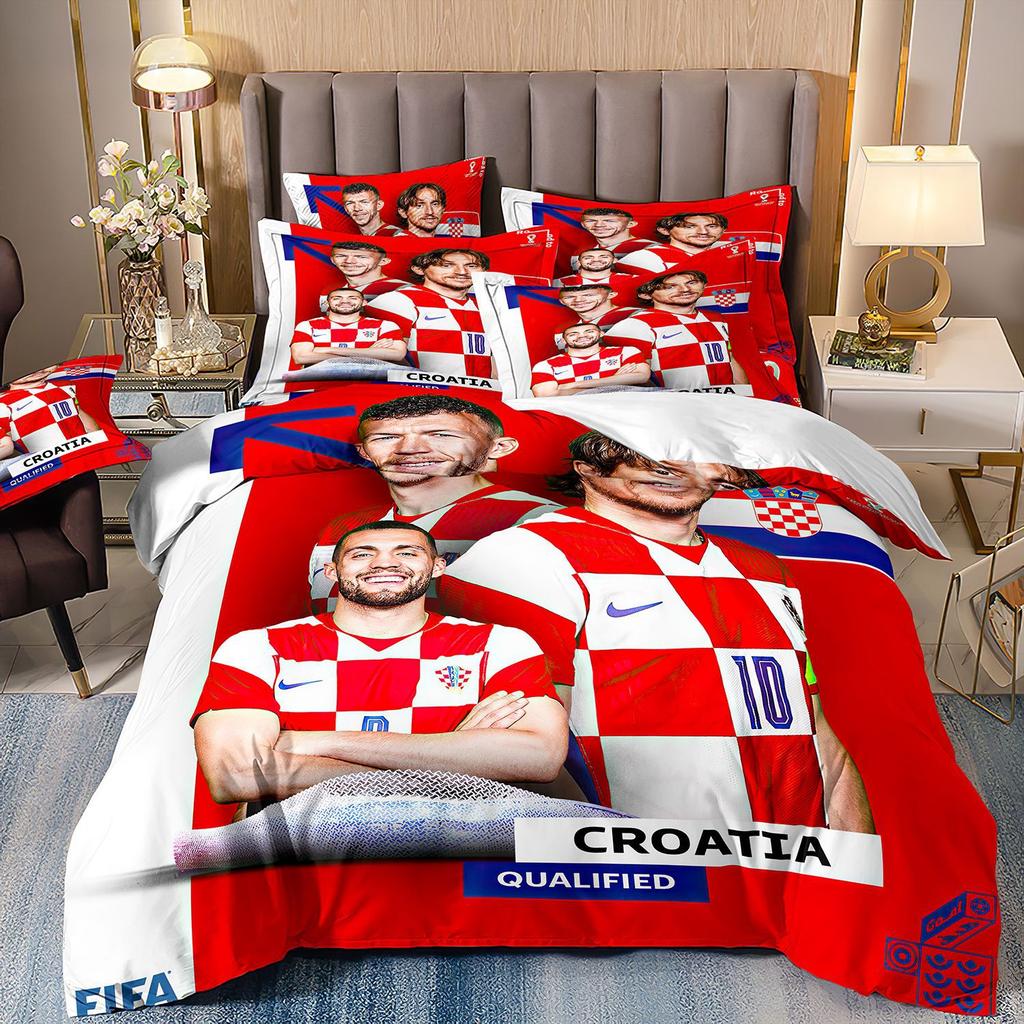 Home Textile Quilt Set Four-Piece World Cup Football 3D Printing Three-Piece Bedding