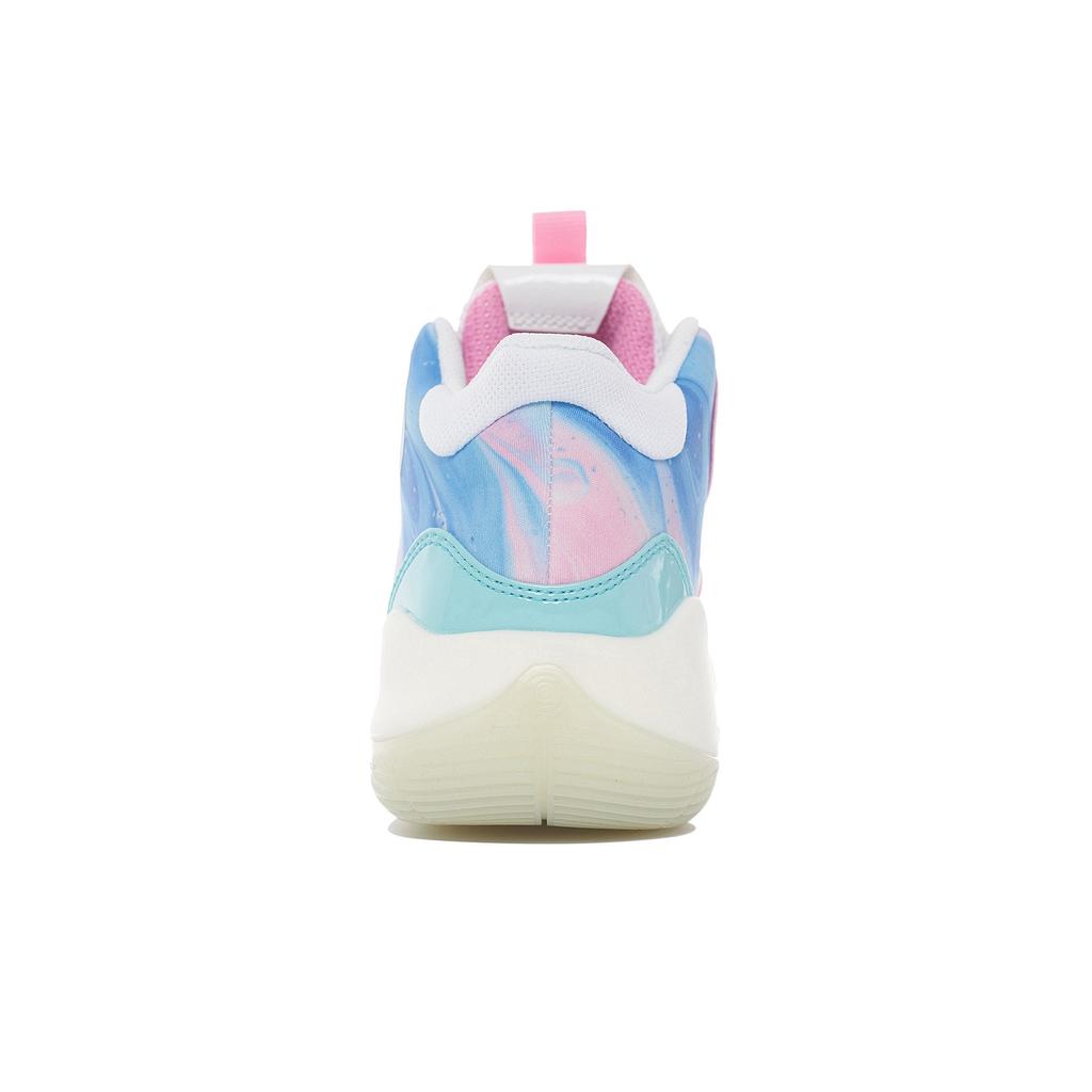 New LINING Sonic 9 IX Team Mid Men's On Court Basketball Shoes   White/Pink/Blue ABAS107-1